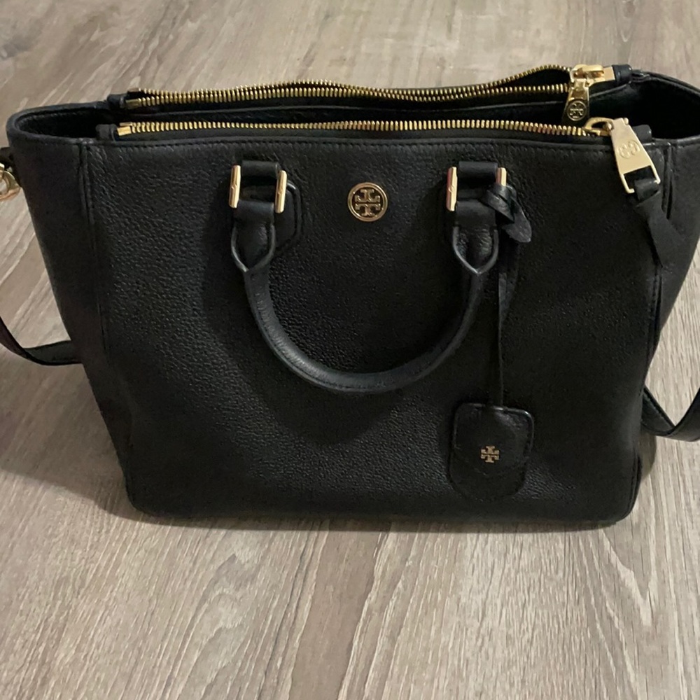 Tory Burch double zip Robinson satchel